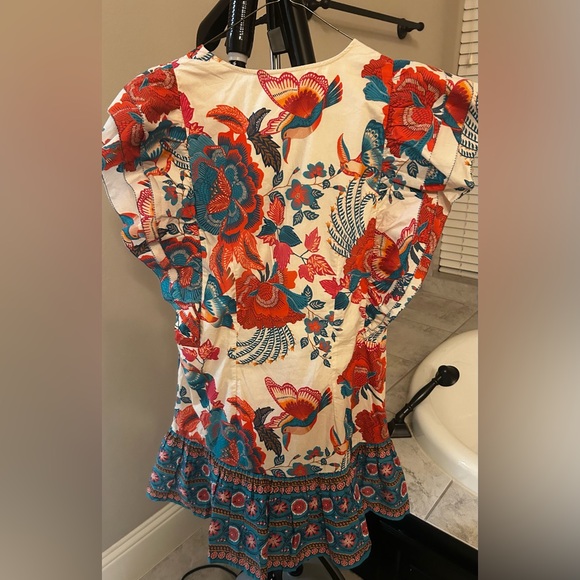 Farm Rio Anthropologie Ruffle-Sleeve Mini Dress - Picture 6 of 7